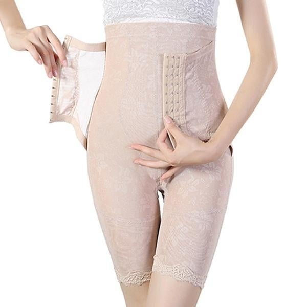 Breathable Mesh Front Button Waist Trainer Shaping Panties Image 6