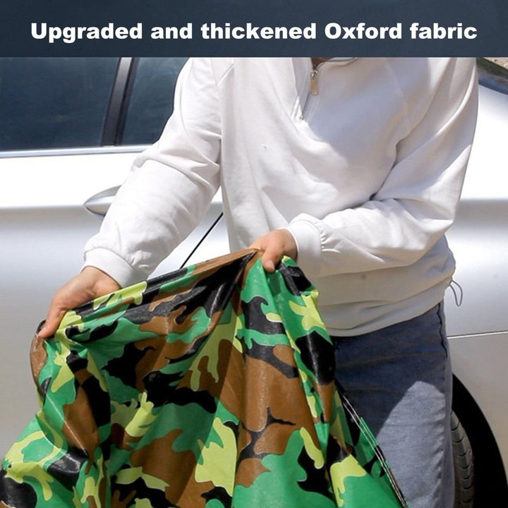 Car Cover All-weather Protection Full Covers with Reflective Strip Camouflage Style Auto Sunscreen Image 4