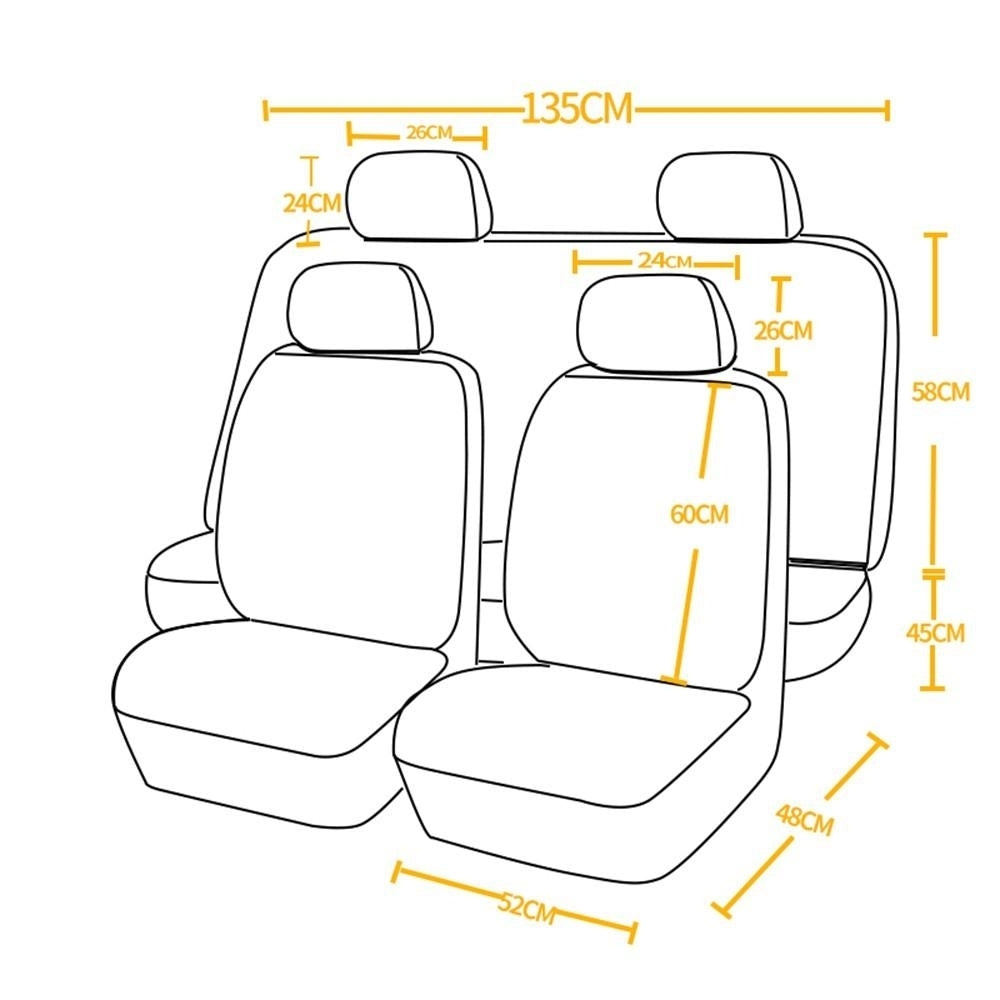 Car Seat Cover Protective Cushion Universal Full Surround Headrest Auto Interior Decoration Image 4