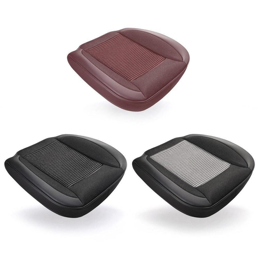 Car Seat Cushion Unique Ice Silk Fabric Pad Mesh Breathable Universal Comfortable Driver Image 1