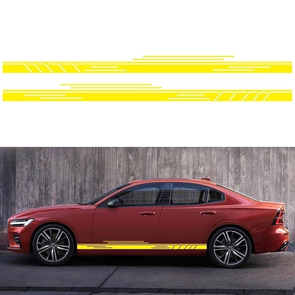 Car Sticker Side Door Stripes Racing Decal Auto Body Decor 1Pair Image 1