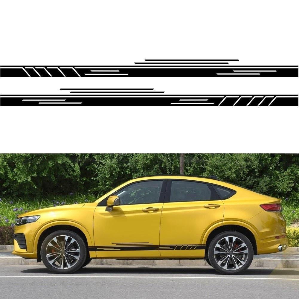 Car Sticker Side Door Stripes Racing Decal Auto Body Decor 1Pair Image 7