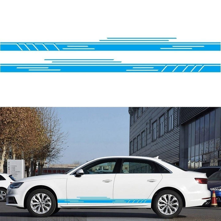 Car Sticker Side Door Stripes Racing Decal Auto Body Decor 1Pair Image 8