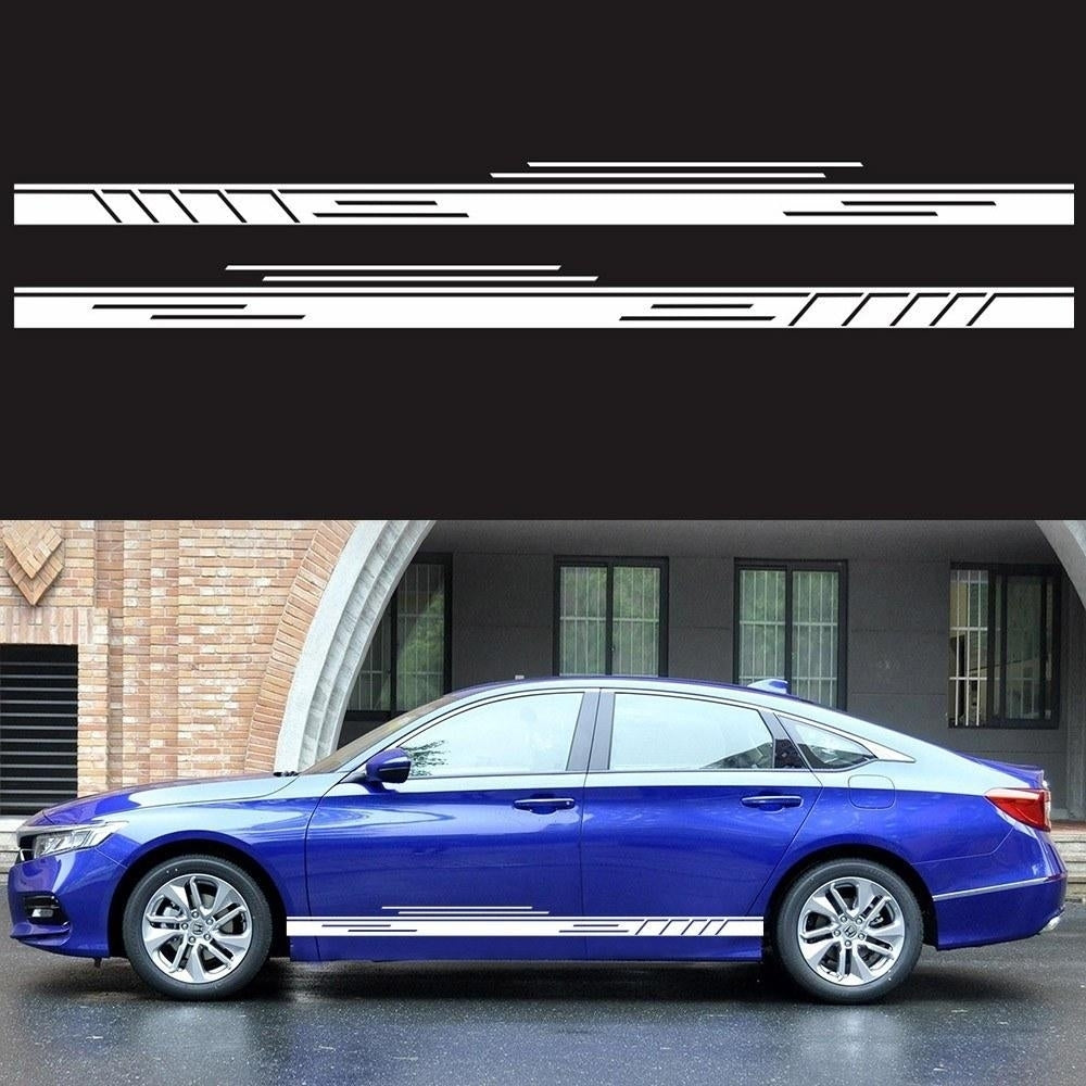Car Sticker Side Door Stripes Racing Decal Auto Body Decor 1Pair Image 10
