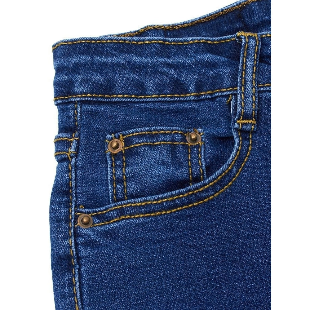 Casual Women Zipper Slim Ripped Tassel Flare Ninth Denim Jeans Image 6