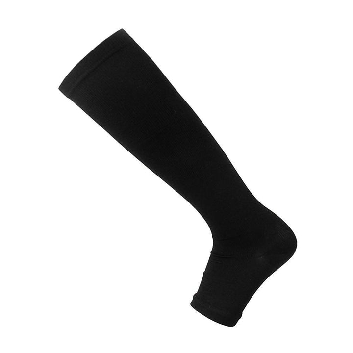 Compression Socks Zipper Leg Calf Sleeves Toeless for Swelling Pain Relieve 2 Pair Image 9