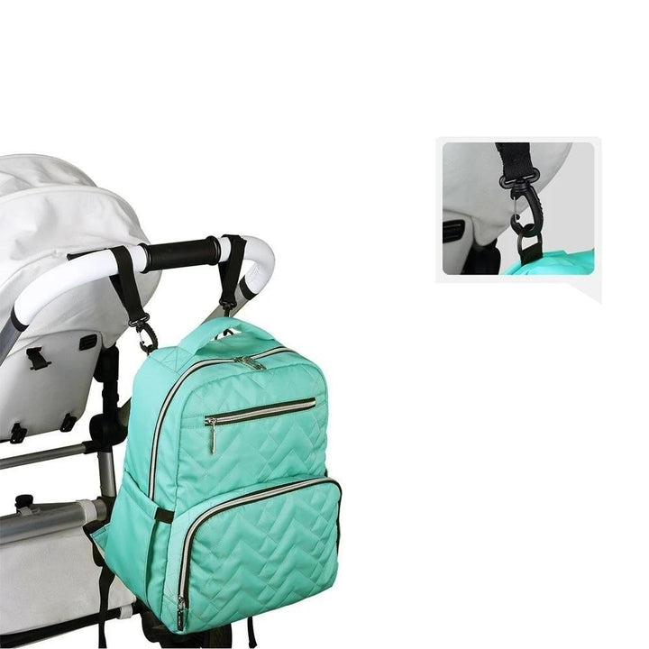 Diaper Bag Backpack With Stroller Strap Image 11