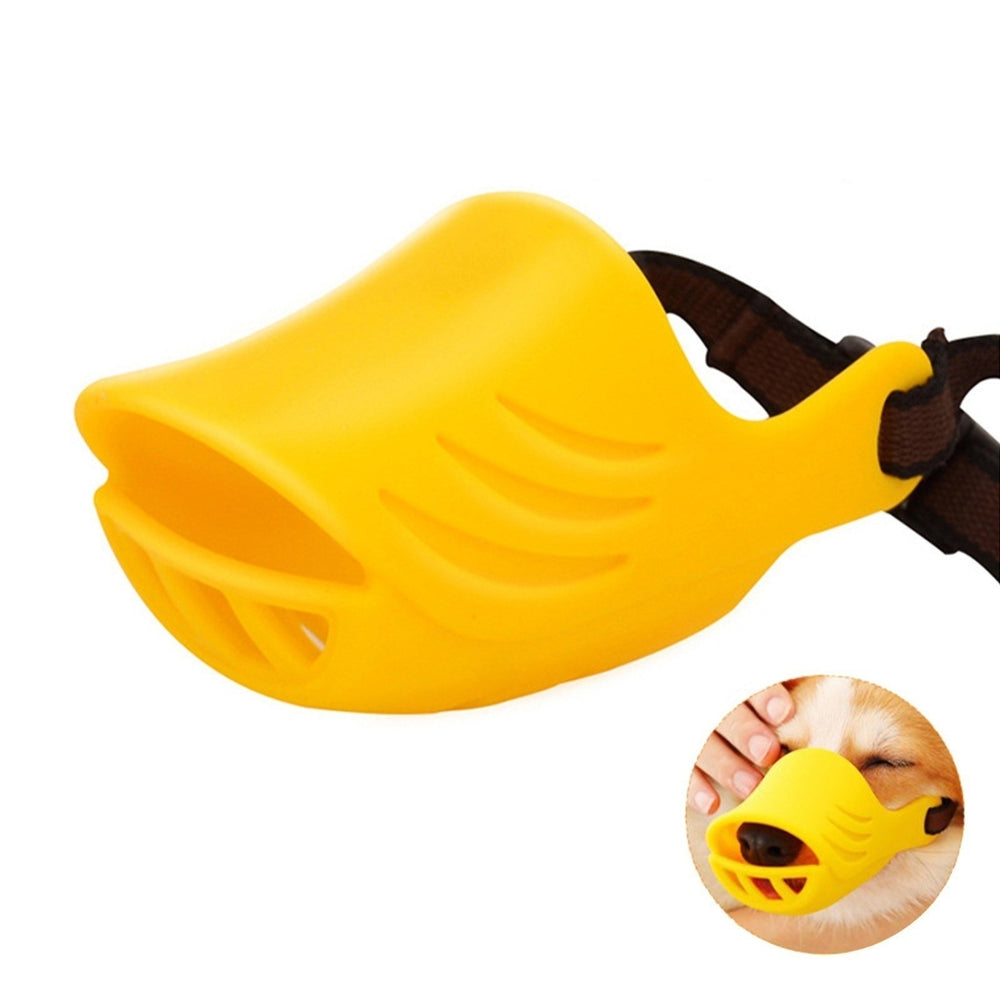 Dog Muzzle Mouth Cover Prevent Barking Biting Chewing Soft Silicone Image 2