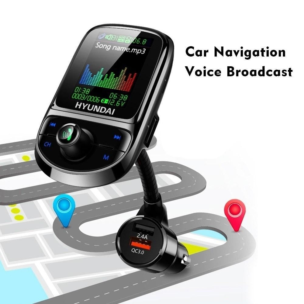 1.8 Inch Car FM Transmitter Multi-functional MP3 Player with Dual USB Charging Port Image 7