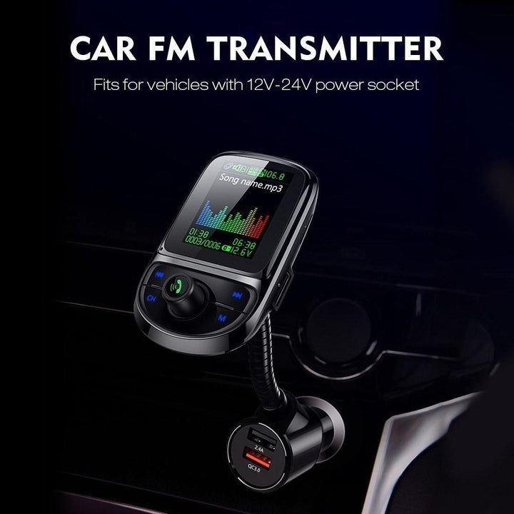 1.8 Inch Car FM Transmitter Multi-functional MP3 Player with Dual USB Charging Port Image 10
