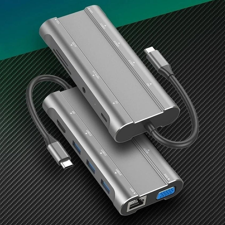 10 in 1 USB Hub Multi-function Splitter Converter for PC Mobile Phone Image 4