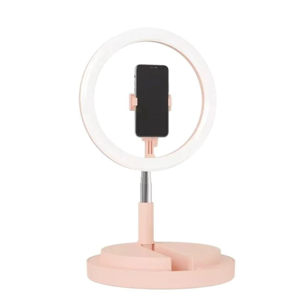 10 LED Light Phone Holder Stand for Live Stream Makeup YouTube Video Self-Portrait Shooting Image 3