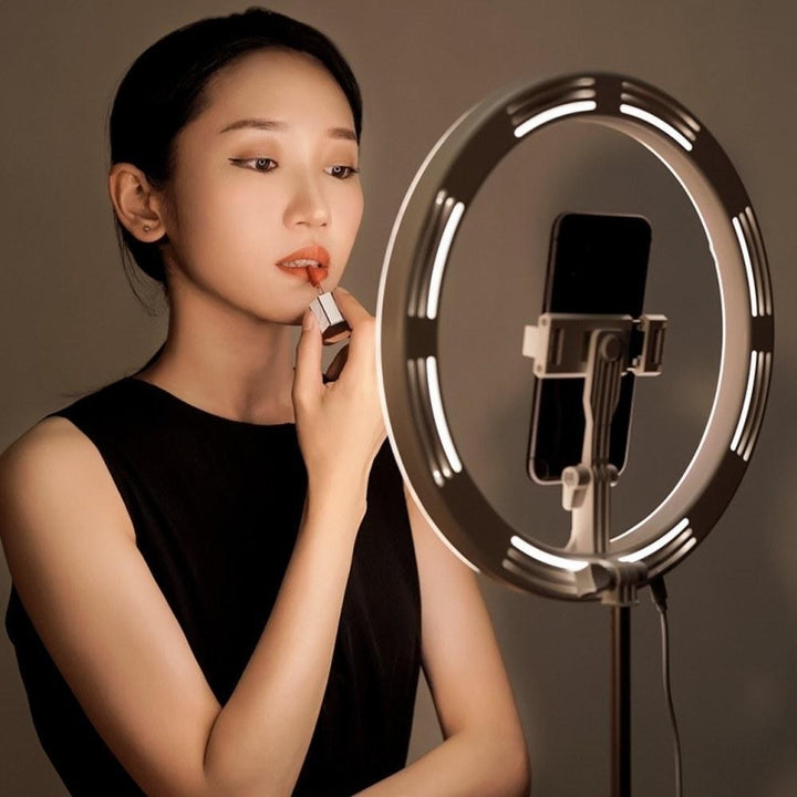 10 LED Light Phone Holder Stand for Live Stream Makeup YouTube Video Self-Portrait Shooting Image 8