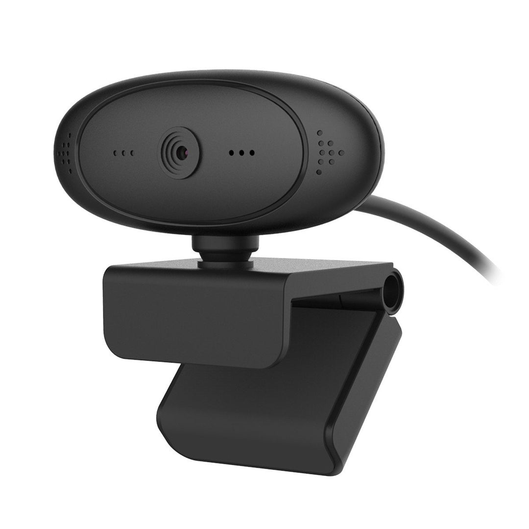 1080P HD Computer Camera Video Conference Webcam 2 M Auto Focus 360 Rotation with Microphone Image 2