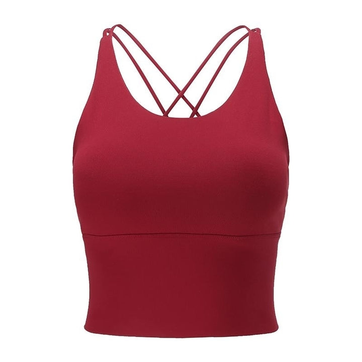 Heal Orange Sports Top Vest Beauty Back Bra Shock Proof Gathering High Intensity Yoga Underwear Fitness Image 4