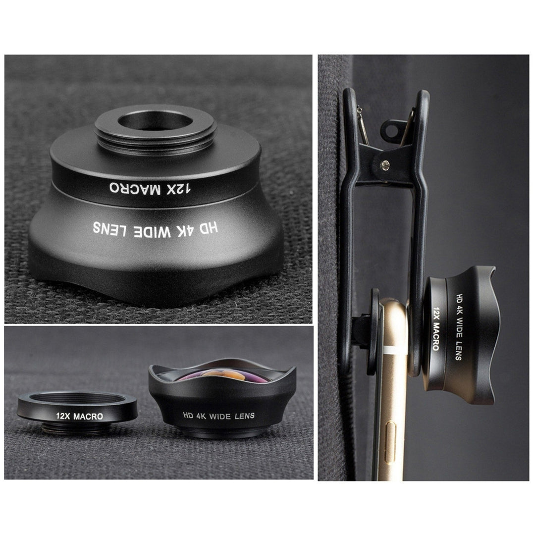 16mm Wide Lens + 12X Macro Set Clip-on Phone Camera 2 in 1 Image 7