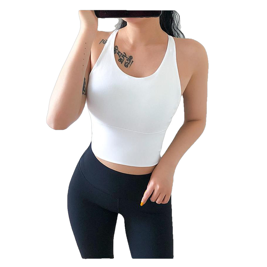 Heal Orange Sports Top Vest Beauty Back Bra Shock Proof Gathering High Intensity Yoga Underwear Fitness Image 9