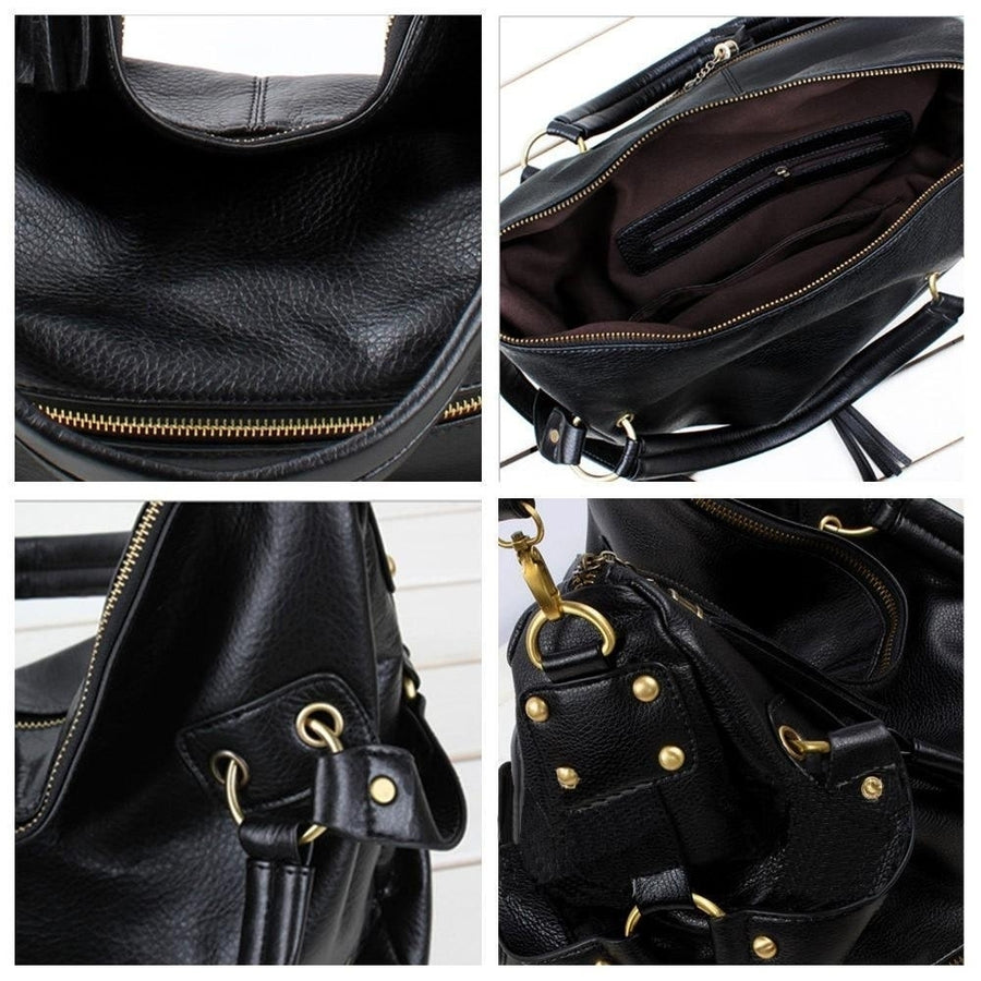 Handbags PU Leather Rivet Tassel Shoulder Crossbody Bags Image 1