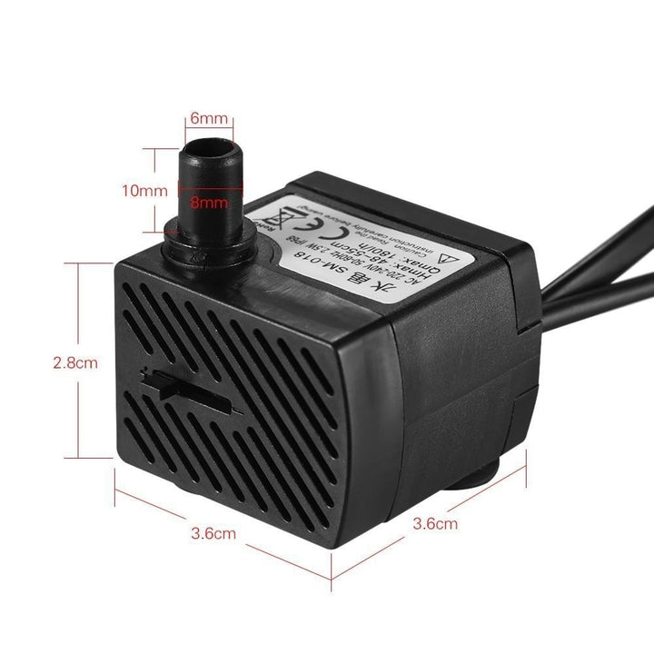 180L,H 2.5W Submersible Water Pump with 4 LED Light Ultra Quiet for Pond Aquarium Fish Tank Image 7