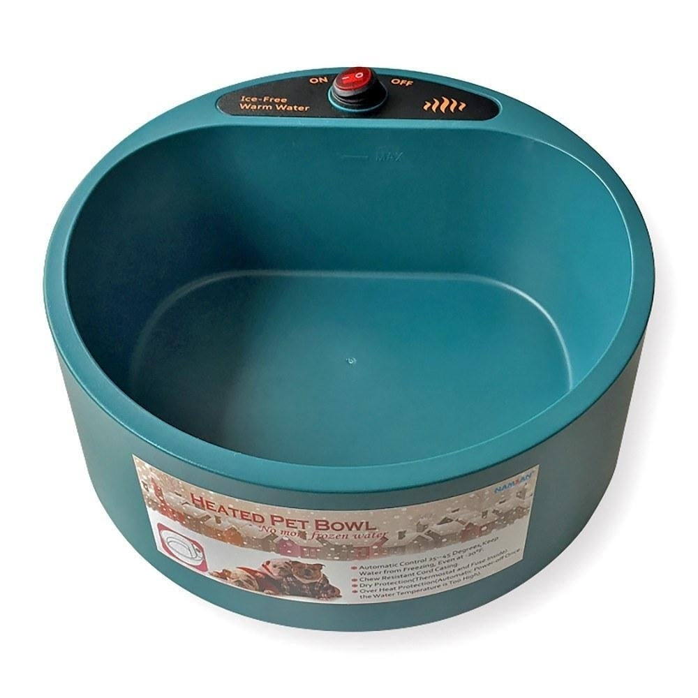 Heated Pet Bowl Heating Feeding Feeder Waterproof 0.58gal,2.2L,74oz Image 2