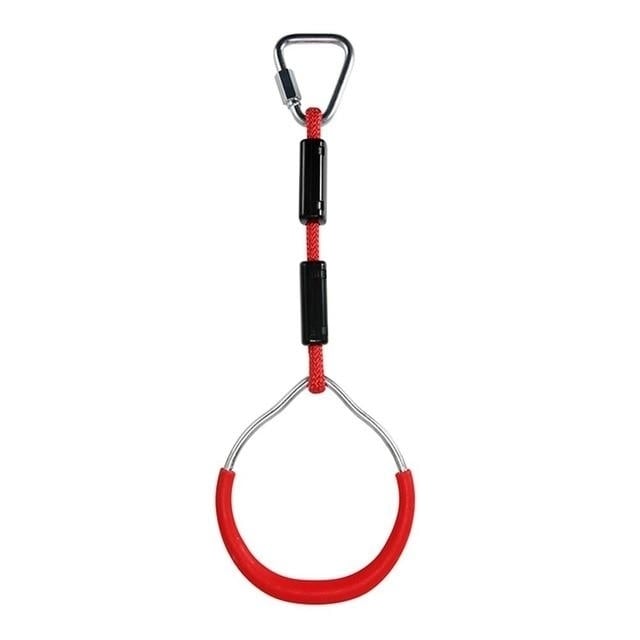 Heavy Duty Children Trapeze Bar Pull Up Gym Rings Colorful Backyard Gymnastic Ring Pack 3 Image 1