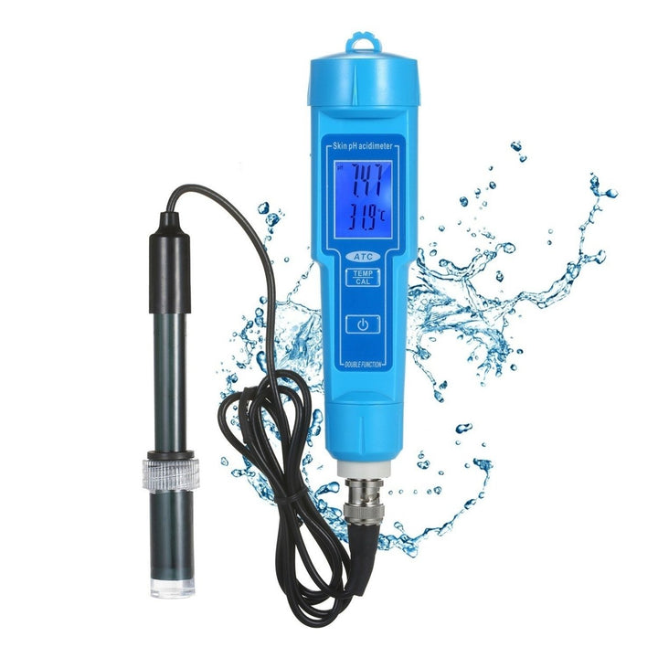 High Accuracy pH Meter ATC 2-in-1 and Temperature Skin Acidimeter Portable Test Pen Image 1