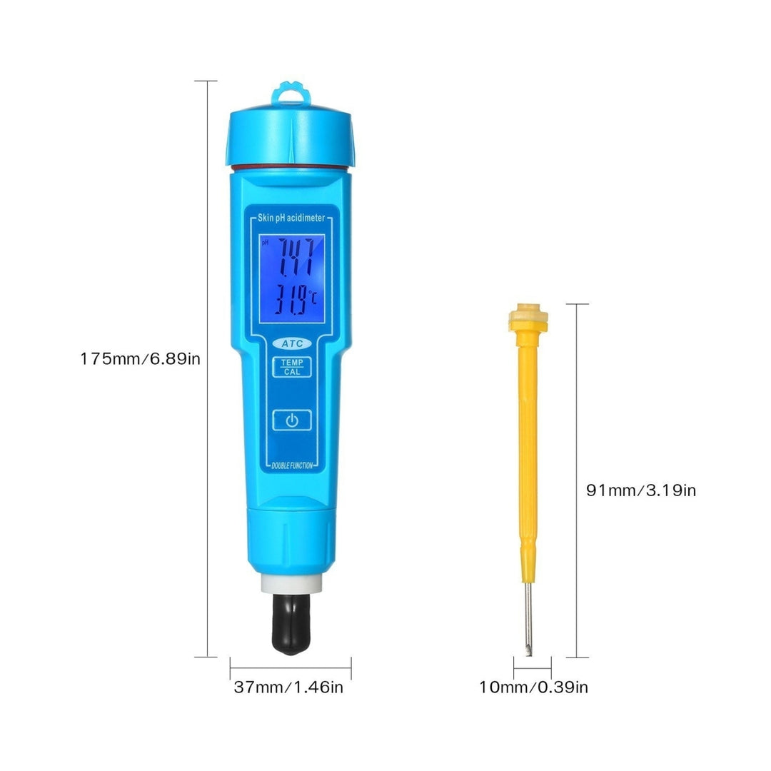 High Accuracy pH Meter ATC 2-in-1 and Temperature Skin Acidimeter Portable Test Pen Image 9