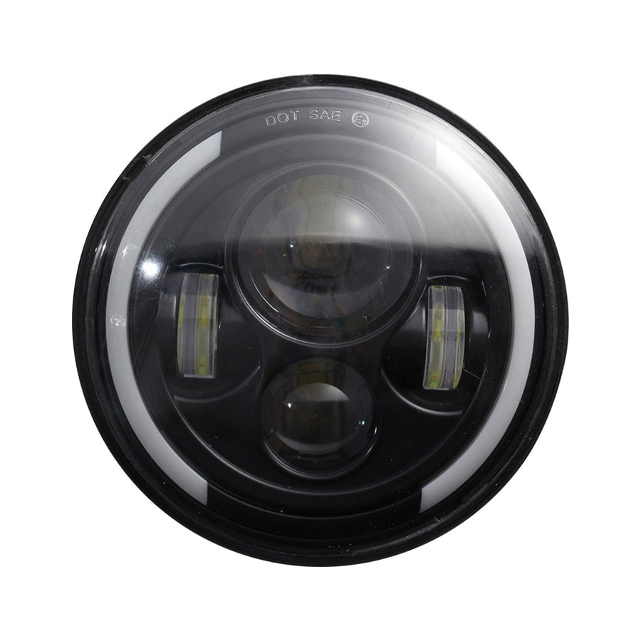 1pcs 7 Inch Round Shaped LED Front Headlight Replacement For Jeep Wrangler JK LJ TJ CJ Image 1
