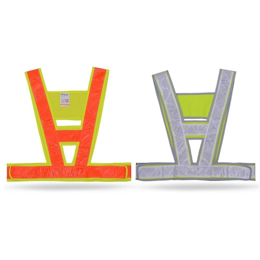 High Visibility Reflective Vest Safety Strap Vests Image 1