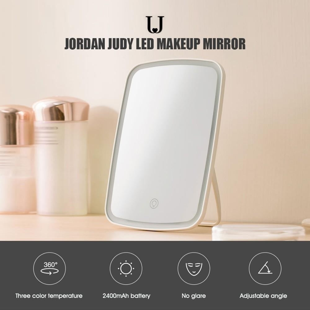 LED Makeup Mirror with Light Touch Switch Control Natural Portable Makeup Led Light Dormitory Desktop Mirror 1200mAh Image 3