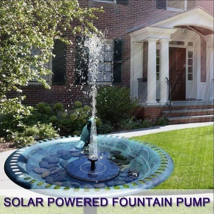 2.5W Solar Water Pump Fountain Floating Outdoor Pool Circular Fountains with 6 LED Lights Image 3