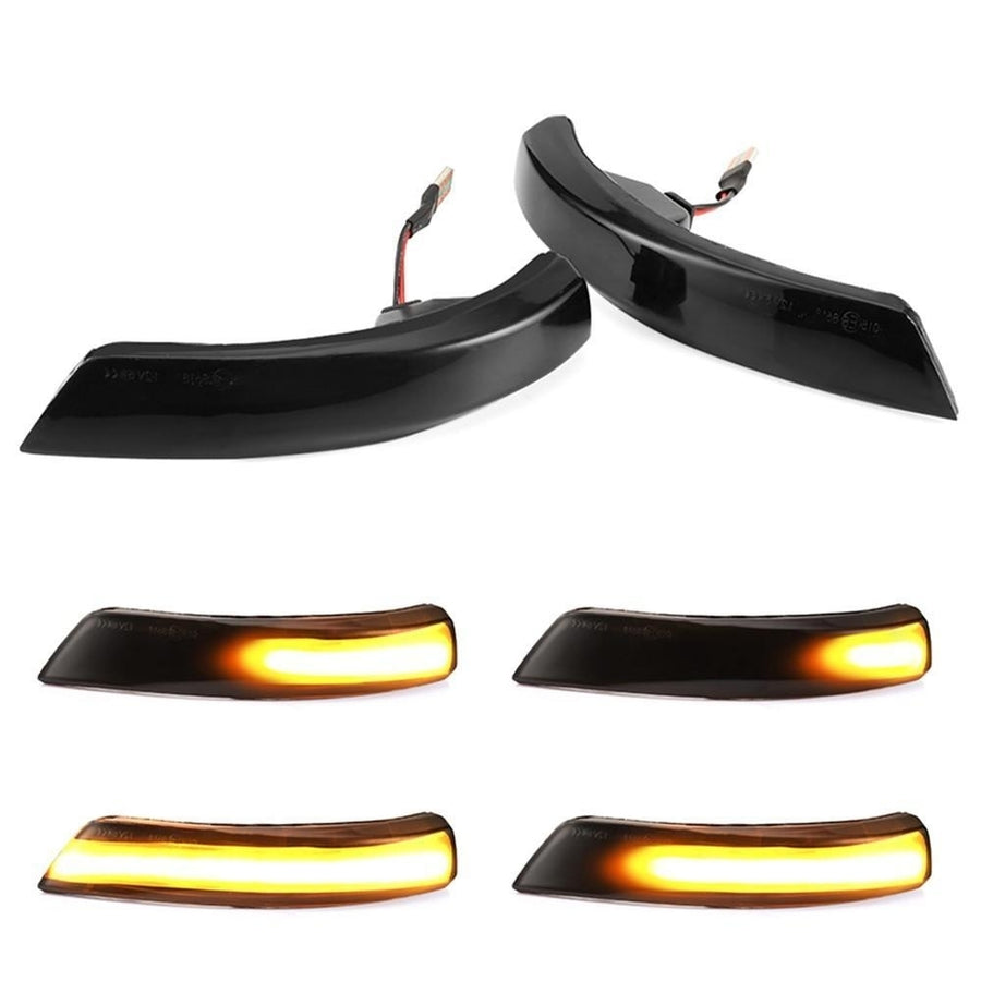 2pcs Dynamic Turn Signal Light LED Side Wing Rearview Mirror Indicator Blinker Replacement Image 1