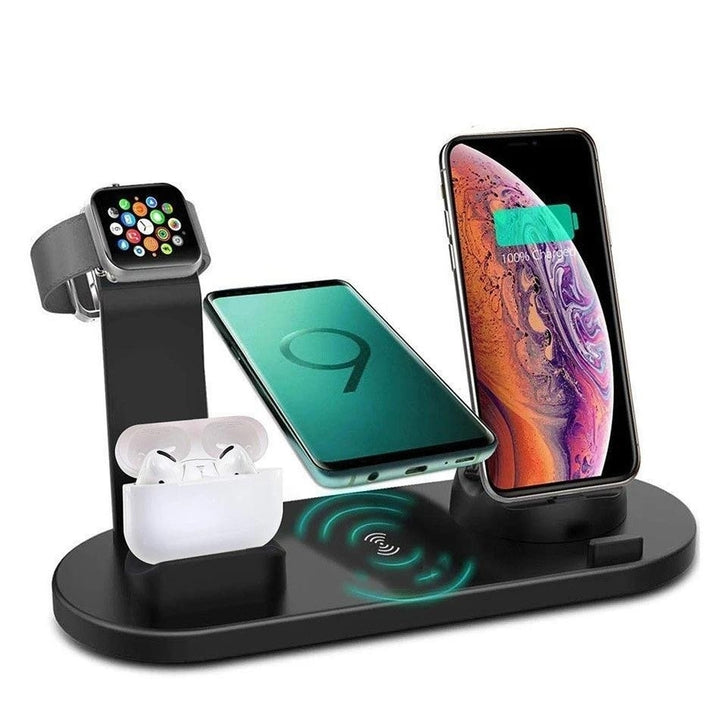 3-in-1 Wireless Charger Vertical 4-in-1 Wireless Charger for Apple Watch Headphones Image 1