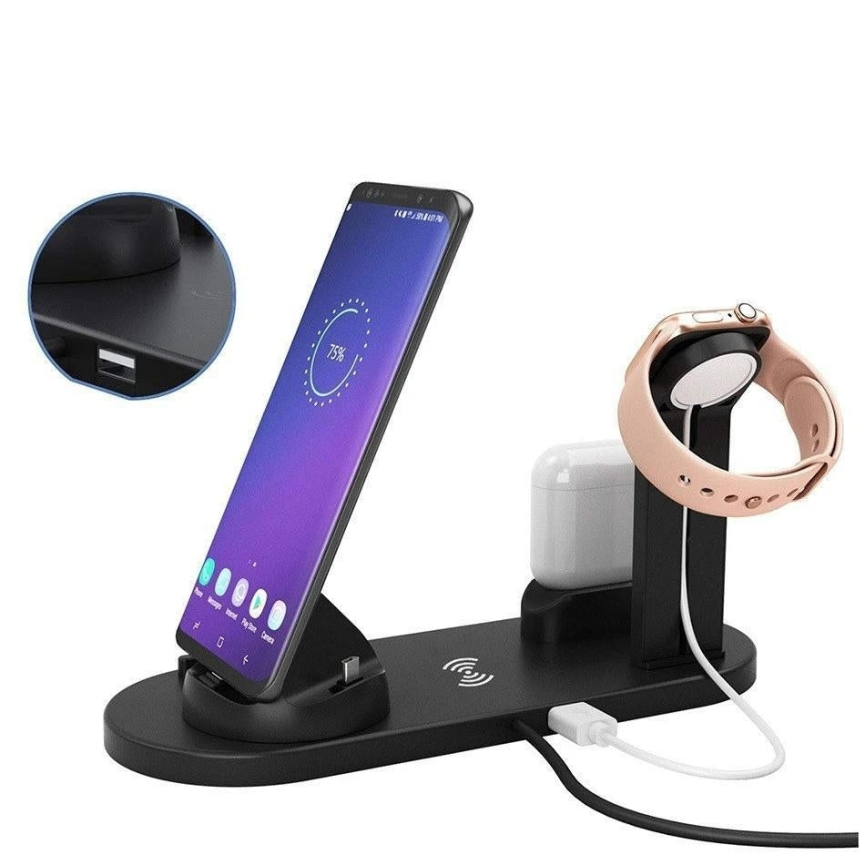 3-in-1 Wireless Charger Vertical 4-in-1 Wireless Charger for Apple Watch Headphones Image 4