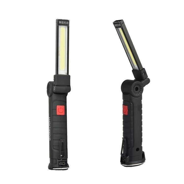 360Degree Rotation USB Rechargeable COB+LED Emergency Worklight with Magnetic Tail Image 1