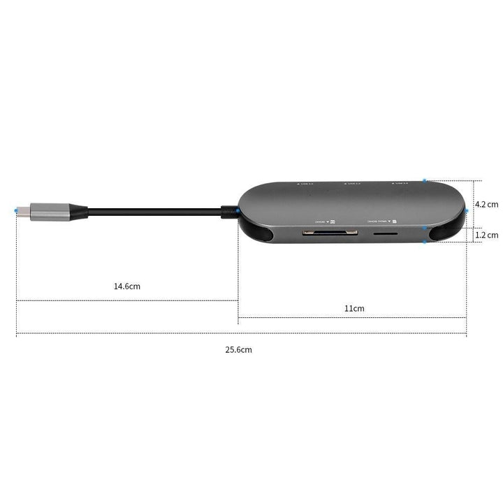 5-in-1 Multi-functional Hub Aluminum Shell USB3.03/SD TF Card Plug and Play Portable Hub Image 9