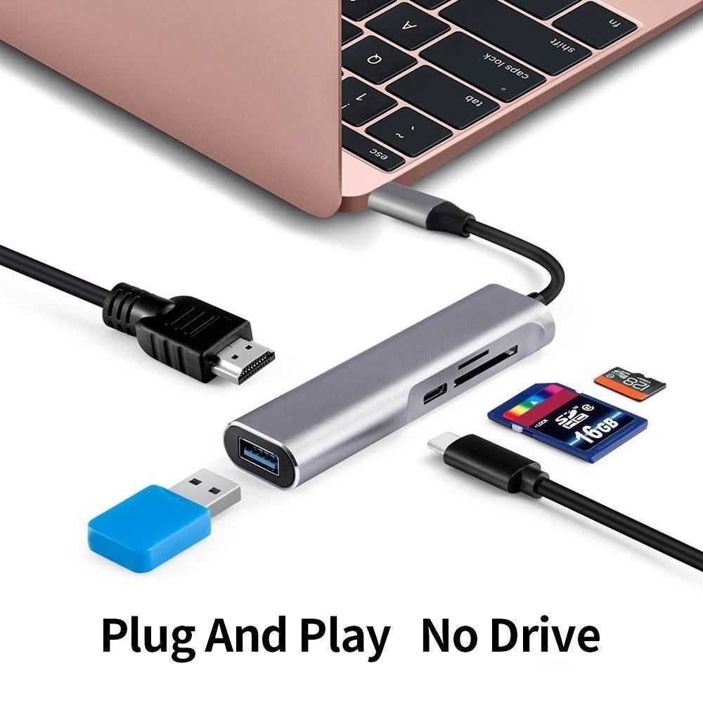 5-in-1 Multi-functional Type-C to 4K HD Hub PD Charge,USB3.0 Data Transfer,SD TF Card,HD Output Image 11