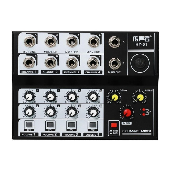 8 Channel Multi-functional USB Audio Mixer Portable Sound Image 1