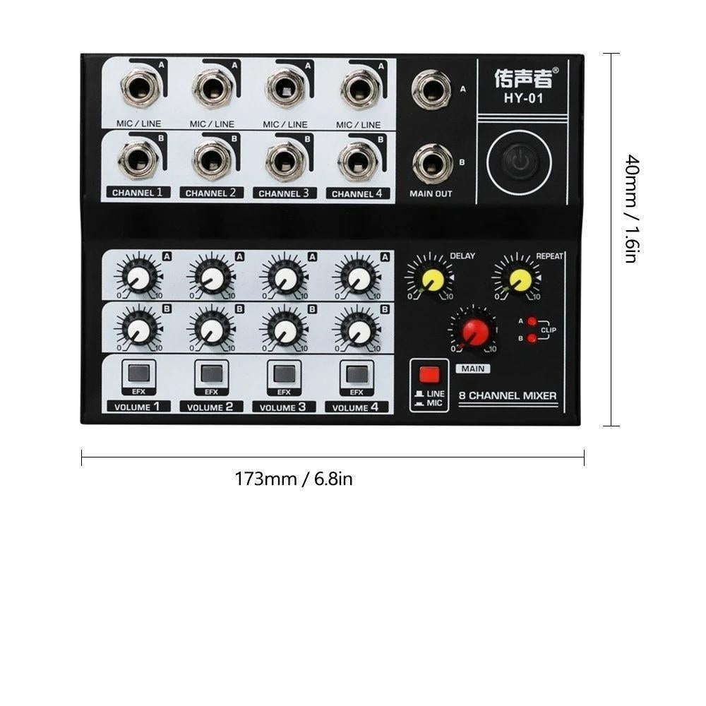 8 Channel Multi-functional USB Audio Mixer Portable Sound Image 4