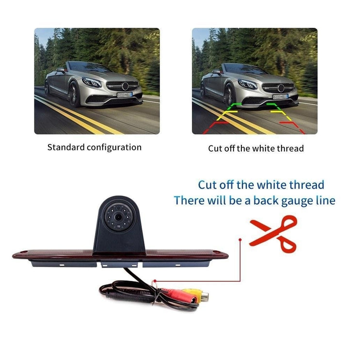 7in Brake Light Backup Camera for Mercedes-Benz Sprinter,VW Crafter Vans LED Parking Image 9