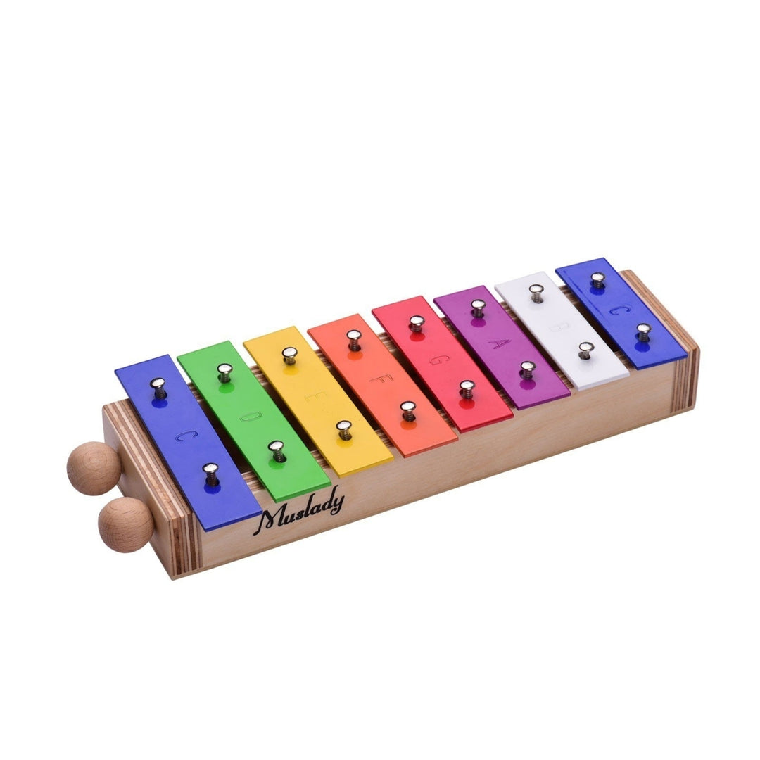 8-Note Colorful Xylophone Glockenspiel Percussion Musical Instrument Toy Image 3