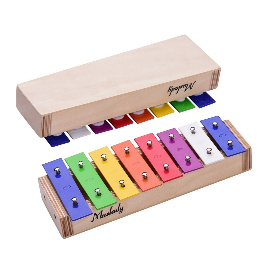 8-Note Colorful Xylophone Glockenspiel Percussion Musical Instrument Toy Image 6