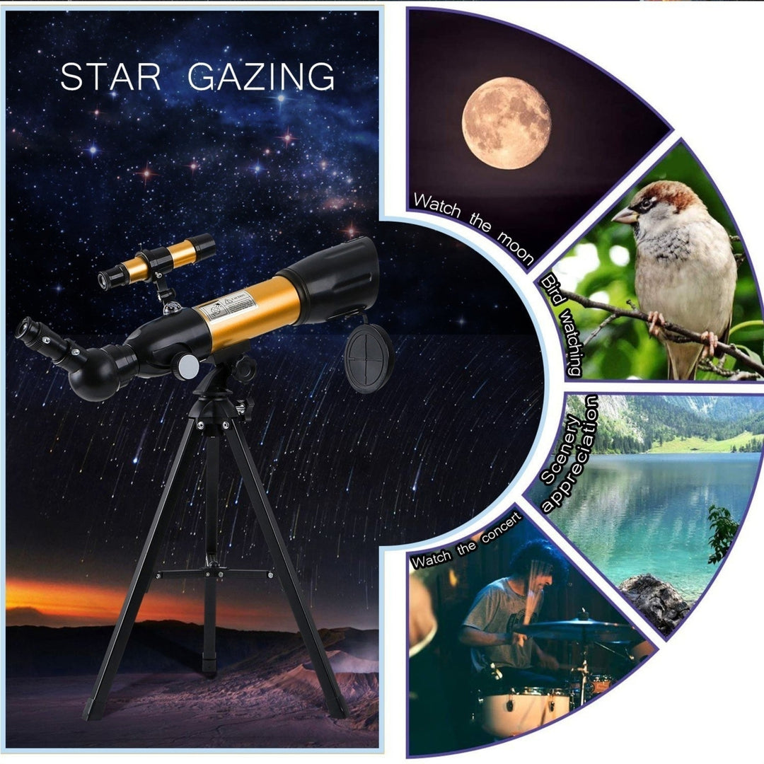 Astronomical Telescope 90X HD Monocular Refractor Spotting Scope for Star Gazing Bird Watching Camping Image 3