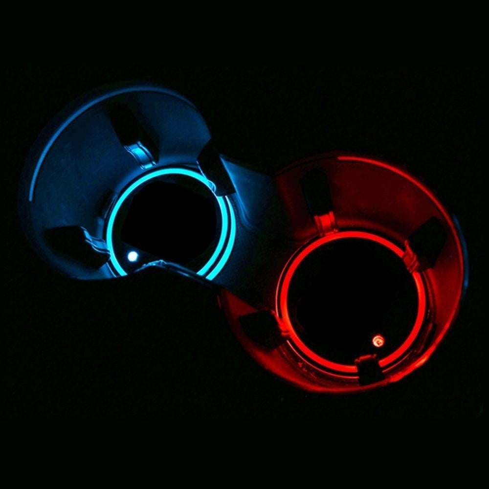Auto Lighting Light-Emitting Diode Cup Mat Anti-Slip Multicolor Remote Control Solar Energy Image 2