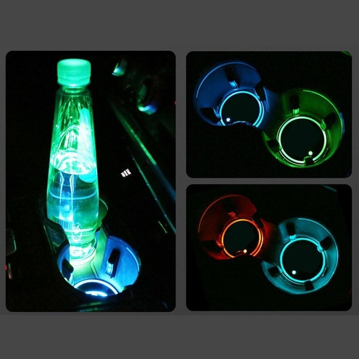 Auto Lighting Light-Emitting Diode Cup Mat Anti-Slip Multicolor Remote Control Solar Energy Image 9