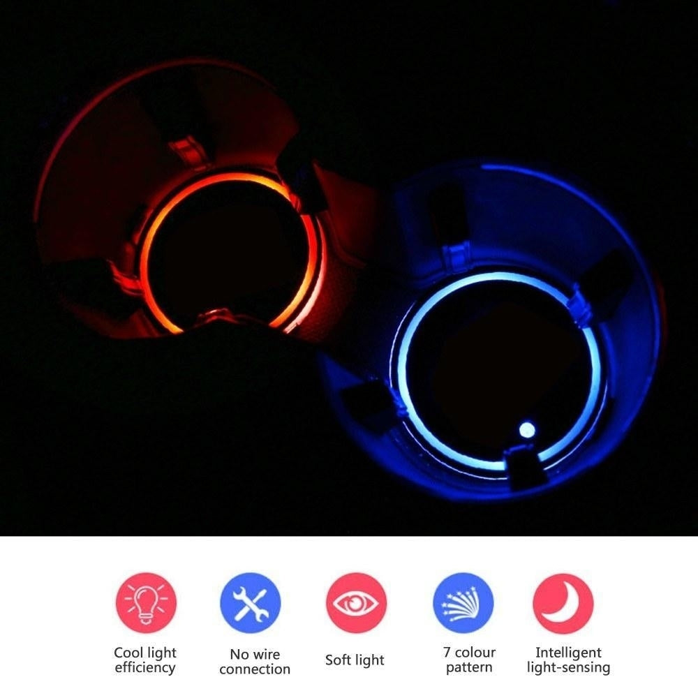 Auto Lighting Light-Emitting Diode Cup Mat Anti-Slip Multicolor Remote Control Solar Energy Image 10