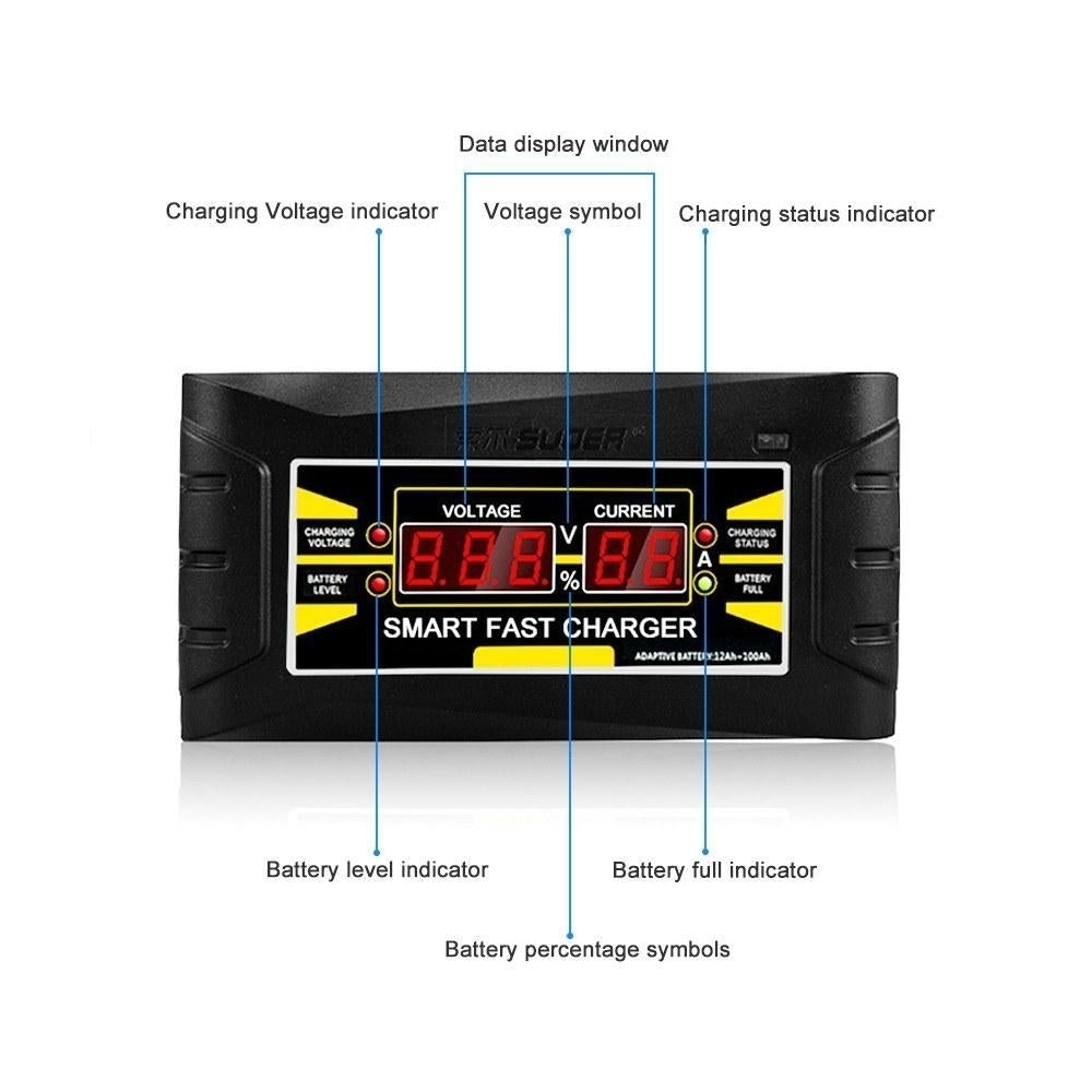 Automatic Car Battery Charger 110V/220V To 12V 6A 10ASmart Fast Power Charging Image 6