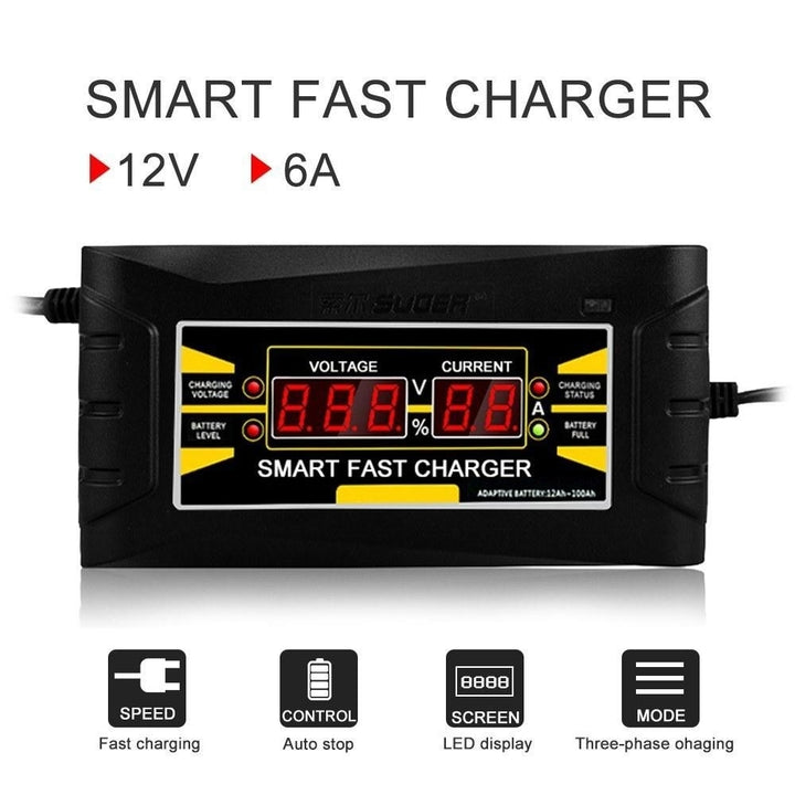 Automatic Car Battery Charger 110V/220V To 12V 6A 10ASmart Fast Power Charging Image 8