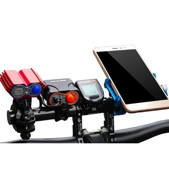 Bicycle Extended Handlebar Extension Light Lamp Stand Holder Image 1
