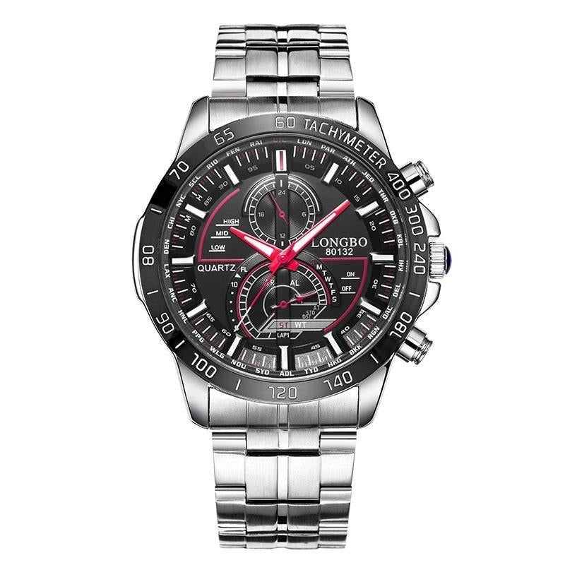 Luminous Men Stainless Steel Quartz Wrist Watch Date Display Image 3